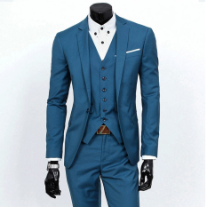 Jaket Kulit - Jas Pria Trendy SteelBlue - Biru