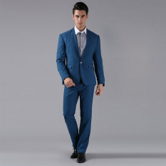 Jaket Kulit - Setelan Jas dan Celana Maskulin - Biru