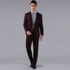 Jaket Kulit - Setelan Jas dan Celana Maskulin - Black Violet