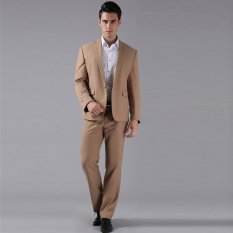 Jaket Kulit - Setelan Jas dan Celana Maskulin - Brown