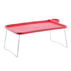 Java Meja Lipat Cup Holder Multifungsi - Pink