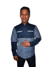 JesThink. Kemeja Pria Lengan Panjang Kombinasi Batik Printing 19