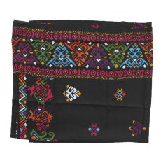 Kain Indonesia Baron Tepi Panjang A231_Wastra Hitam 190 x 115 cm