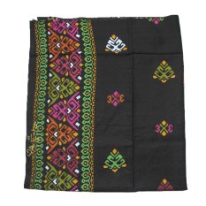 Kain Indonesia Baron Tepi Panjang A232_Wastra Hitam 190 x 115 cm