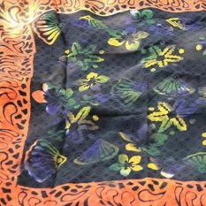 Kain Indonesia - Batik Baron A084 Wastra 200 x 103 cm - Hitam Oranye