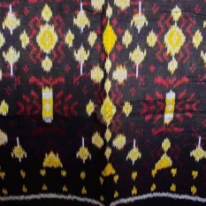 Kain Indonesia - Endek Kembang Api A040 Wastra 200 x 103 cm - Hitam