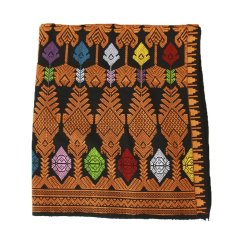Kain Indonesia Songket Lombok A247_Wastra 200 x 103 cm Hitam