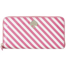 Kate Spade Lacey First Prize Pink White Stripe Vivid Snapdragoncream Wallet Bag IFS00069547 (Intl)