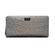 Kate Spade Neda Rialto Place Cliffgrey Embossed Leather Zip Around Wallet IFS000196988 (Intl)