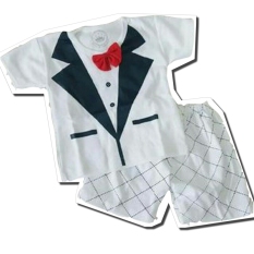 Kiddystore - Baju setelan anak bayi jas / set baby tuxedo dasi merah