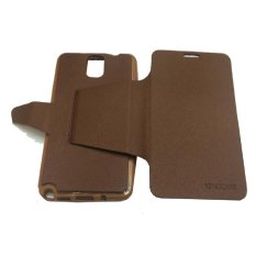 Kingcase Pocket Neo Samsung Galaxy Note 3 / N9000 / N9005 - Flipshell / Flipcover / Smartcover / Leather Case / Book Cover / Sarung Handphone/ Dompet Handphone - Cokelat