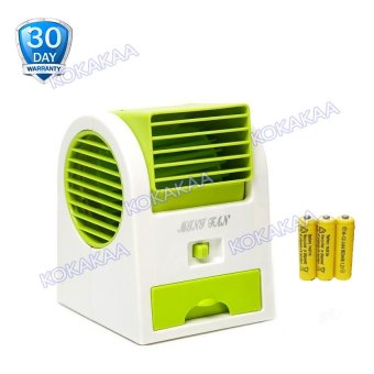 Kokakaa Mini AC Cooling Fan Portable Battery Bundle - Hijau  
