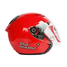 KYT DJ Maru Fire Red Helm Open Face
