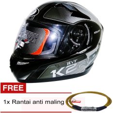 KYT K2 Rider 001 (Hitam Abu Abu ) + Gratis Rantai Anti Maling
