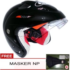 KYT Romeo Solid 777 (Hitam ) + Gratis Masker NP
