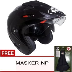 KYT Venom RR Solid - Hitam + Gratis Masker NP