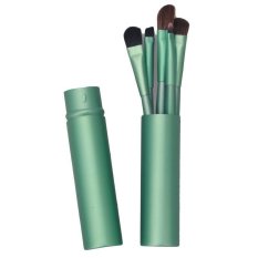 LALANG 5Pcs Portable Eyes Eyeshadow Cosmetics Tool Makeup Brushes Kit (Green)- Intl