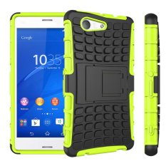 Lancase Checked Kickstand Hard Case for Sony Xperia Z3 Compact Z3 Mini (Green)