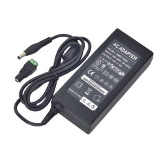 landor 96W 12V 8A 3Round-Pin AC Power Supply 5.5x2.1mm DC Power Adapter for LED Light Strip (Black,100~240V) - Intl