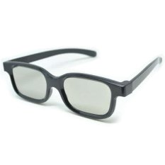 LCD Plastic Circular Polarized 3D glasses for LG TV or Real 3D Cinema - Black