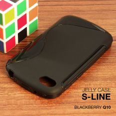 Line Soft Jelly Gel Silicon Silikon TPU Case Softcase Blackberry Q10 - Hitam