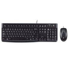 Logitech K120 Keyboard USB + Logitech B100 Mouse USB - Hitam