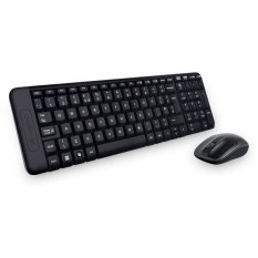 Logitech Keyboard with Mouse Wireless Combo - MK220 - Hitam