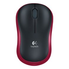 Logitech M185 Wireless Mouse - Merah