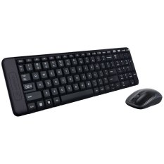 Logitech MK 220 Wireless Combo Keyboard & Mouse - Hitam