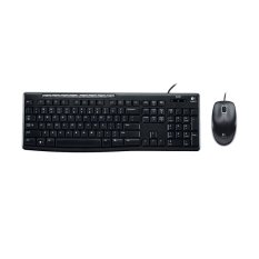 Logitech USB Keyboard Multimedia + USB Mouse MK200 - Hitam