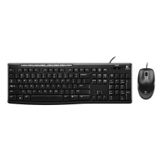 Logitech USB Keyboard Multimedia + USB Mouse MK200 - Hitam