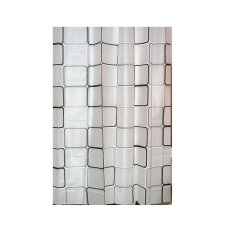 Look Tirai Shower Kamar Mandi Kotak2 - Hitam