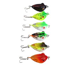 Lot Plastic Frog Lure Fishing Crank Baits Crank Hook Lifelike 6 Piece Set - Intl