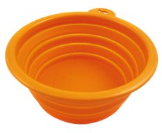 louiwill Silicone Pet Expandable Collapsible Travel Bowl,Orange (Intl)