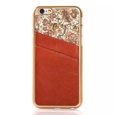 Luxurious Elegant Vintage Series Wallet Case-High Quality Synthetic Leather Case Cover for Apple iPhone 6 4.7 Inch Back Cover with Card Slot Holder Design Brown- Intl