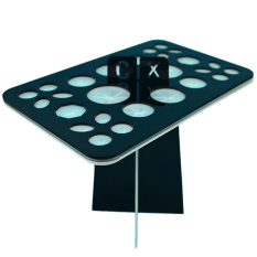 Makeup Brush Dryer Hanger Holder Organizer Collapsible Air Drying Acryli Black White (Intl)
