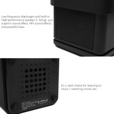 MANOVA BT-28N Cubic Bluetooth Wireless Speaker Stereo Speakers NFC Hands-free Calls Lifting Portable Amplifier with Rechargeable Battery 3.5mm Audio Cable for iPhone 6s iPhone 6Plus Tablet PC NoteBook Laptop Black (Intl)