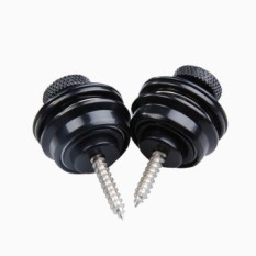 MEGA Black Strap Locks Straplock Flat Head Safety for Electric Guitar Bass Set of 2 (Intl)