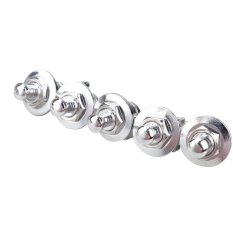 MEGA Chrome Electric Guitar Bass Strap Locks for Fender Gibson Silver (Intl)