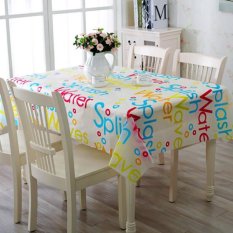 Mega Home - Taplak Meja Anti Air Motif Letters bahan PEVA