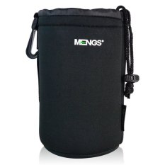 MENGS Large Size (L) High Grade Protective Neoprene Lens Pouch For Canon, Leica, Nikon, Olympus, Panasonic, Pentax, Samsung, Sigma, Sony, Tamron, Tokina Lenses, Hook And Belt Loop