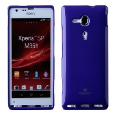 Mercury Jelly TPU Soft Case Sony Xperia SP Casing Cover - Ungu