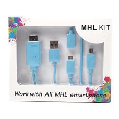 MHL Kit 6.5 Feet(2M) Universal MHL Micro USB 5Pin & 11Pin MHL to HDMI Cable 1080P HDTV Adapter for Samsung Galaxy S5 S4 S3 Note 3 Note 4 SM-N910A Galaxy Tab 3 8.0 T310 HTC LG Sony Many Colors-(Blue) (Intl)