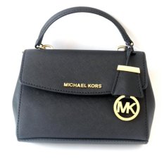 Michael Kors Ava Extra-Small Saffiano Leather Crossbody - Black