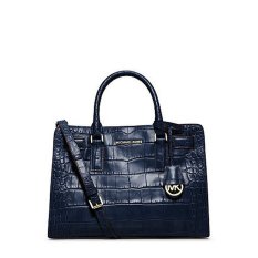 Michael Kors Dillon Ew Satchel Embossed Leather in Navy I20RVX5WK7L (Intl)
