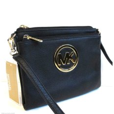 Michael Kors Fulton Large Crossbody Genuine Leather Black IFS0004159 (Intl)