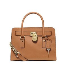Michael Kors Hamilton Large Saffiano Leather Satchel Peanut ILQ739W6975 (Intl)
