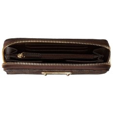 Michael Kors Jet Set Large Iphone Wristlet Signature Brown Pvc Clutch Wallet IFS000196876 (Intl)