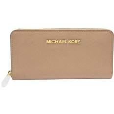 Michael Kors Jet Set Travel Continental Wallet Dark Kahki Leather IFS000127624 (Intl)