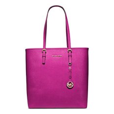 Michael Kors Jet Set Travel North South NS Saffiano Leather Multifunction Tote Fuschia IG57GX1GZN0 (Intl)